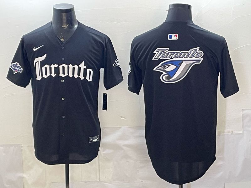 Men 2026 Toronto Blue Jays Blank Black 5th generation Joint Name Nike MLB Jersey style 012->toronto blue jays->MLB Jersey